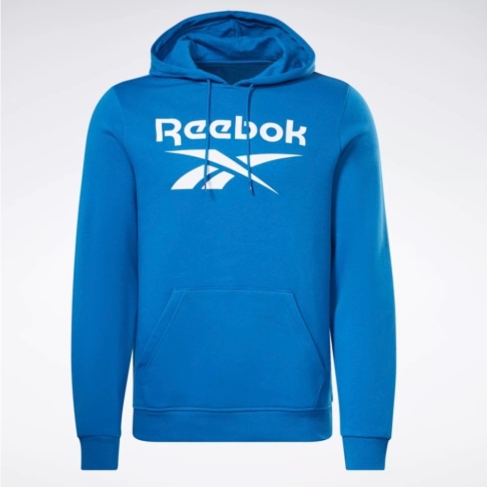 REEBOK IDENTITY FLEECE STACKED LOGO PULLOVER HOODIE